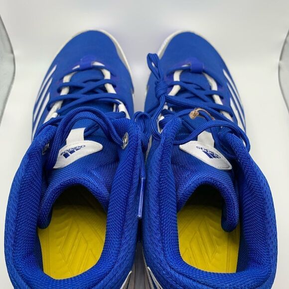 Adidas Icon 6 Bounce Mid Mens Metal Baseball Cleats Blue White FV9357 NEW Sz 17 - Picture 6 of 9